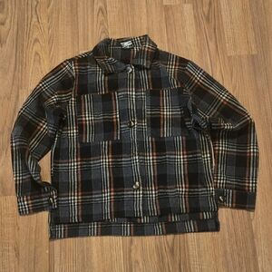 Plaid Button-Up Jacket